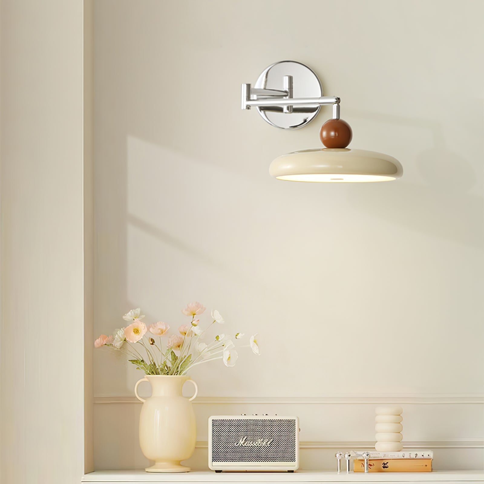 Rixor Vintage Acrylic Wall Lamp-Neutral Decor