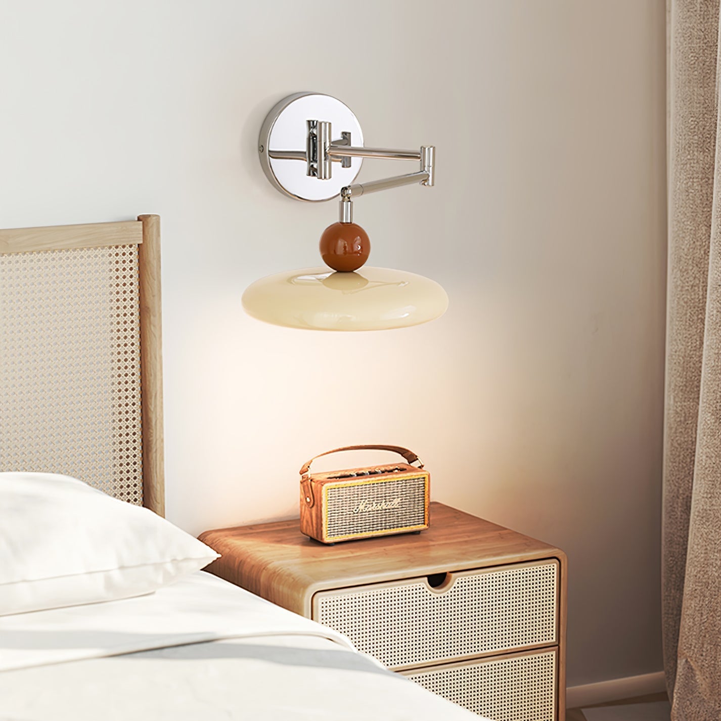 Rixor Vintage Acrylic Wall Lamp-Neutral Decor