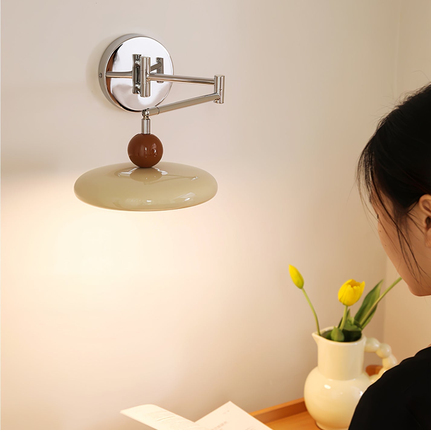 Rixor Vintage Acrylic Wall Lamp-Neutral Decor
