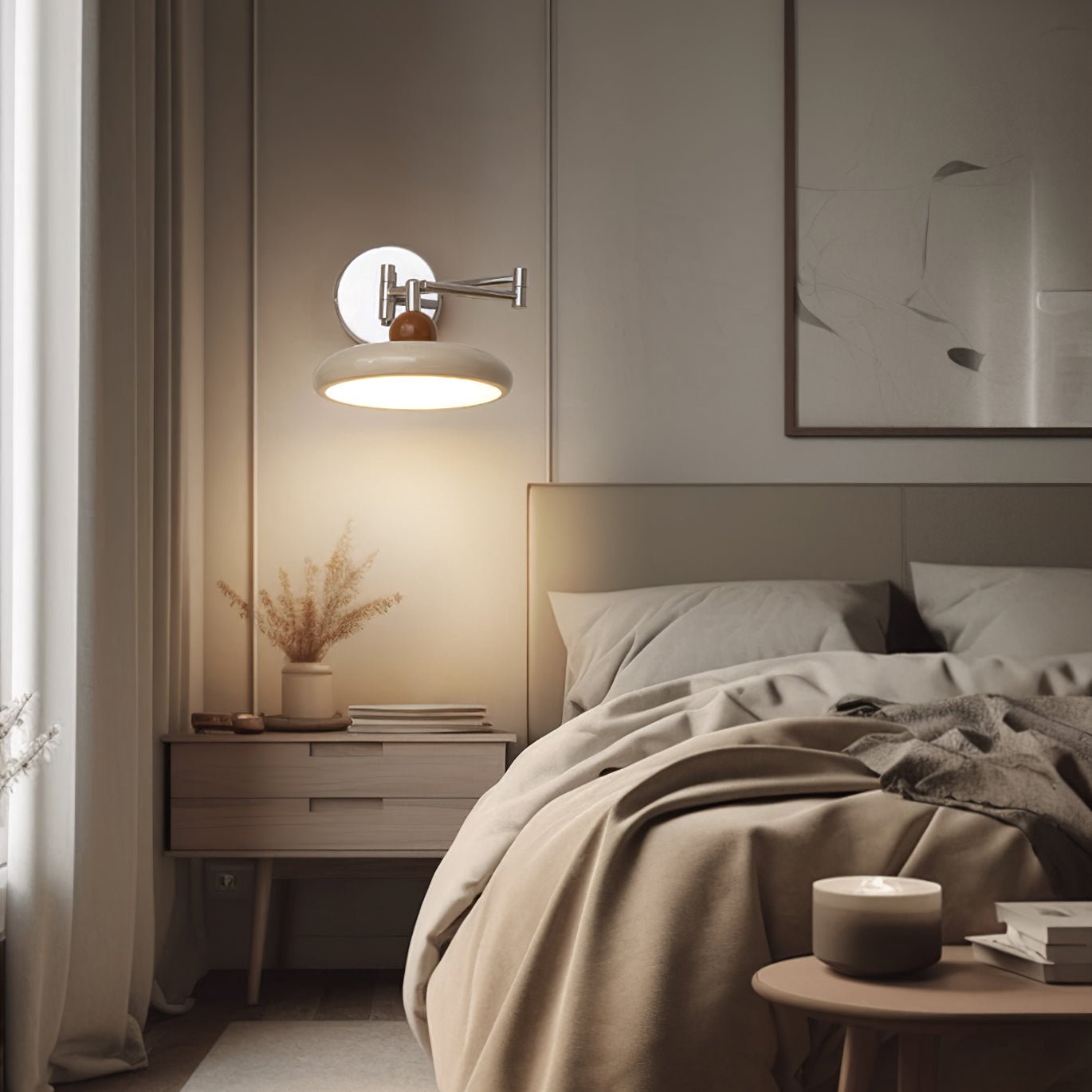 Rixor Vintage Acrylic Wall Lamp-Neutral Decor