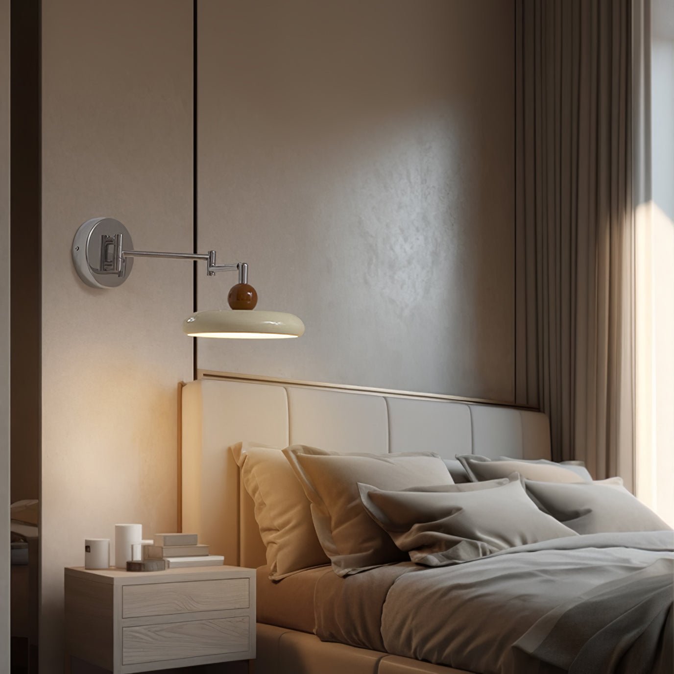 Rixor Vintage Acrylic Wall Lamp-Neutral Decor
