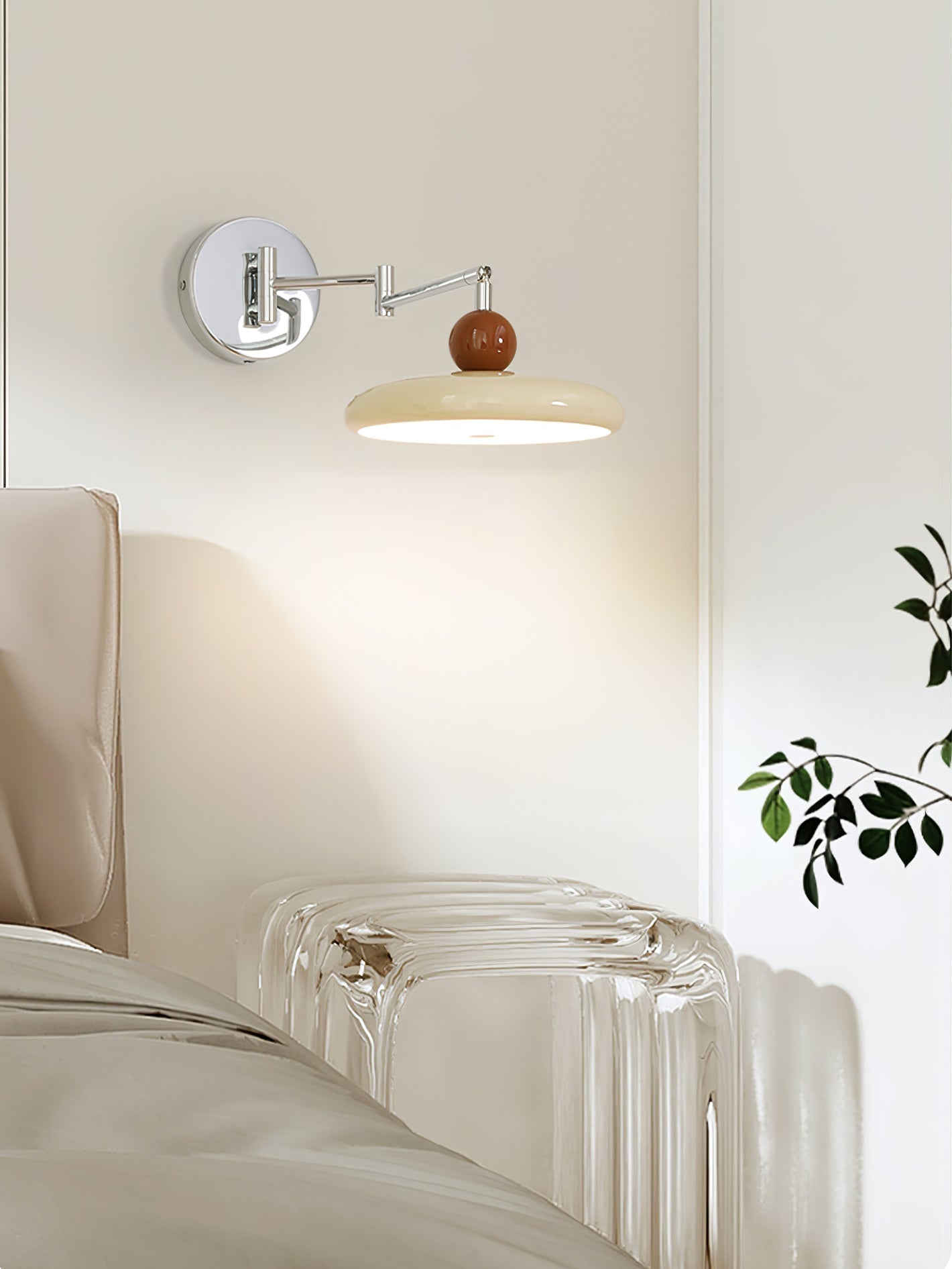 Rixor Vintage Acrylic Wall Lamp-Neutral Decor