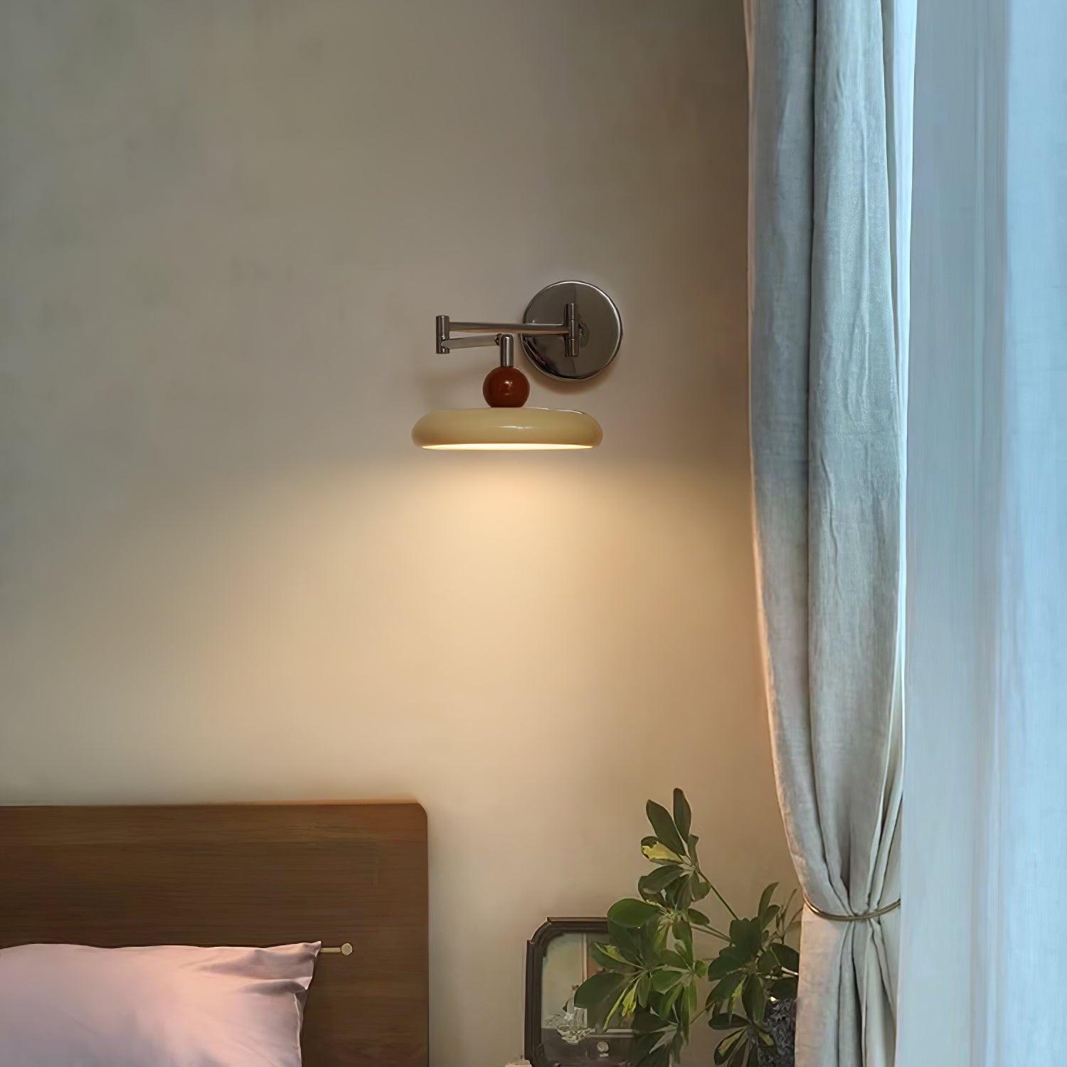 Rixor Vintage Acrylic Wall Lamp-Neutral Decor
