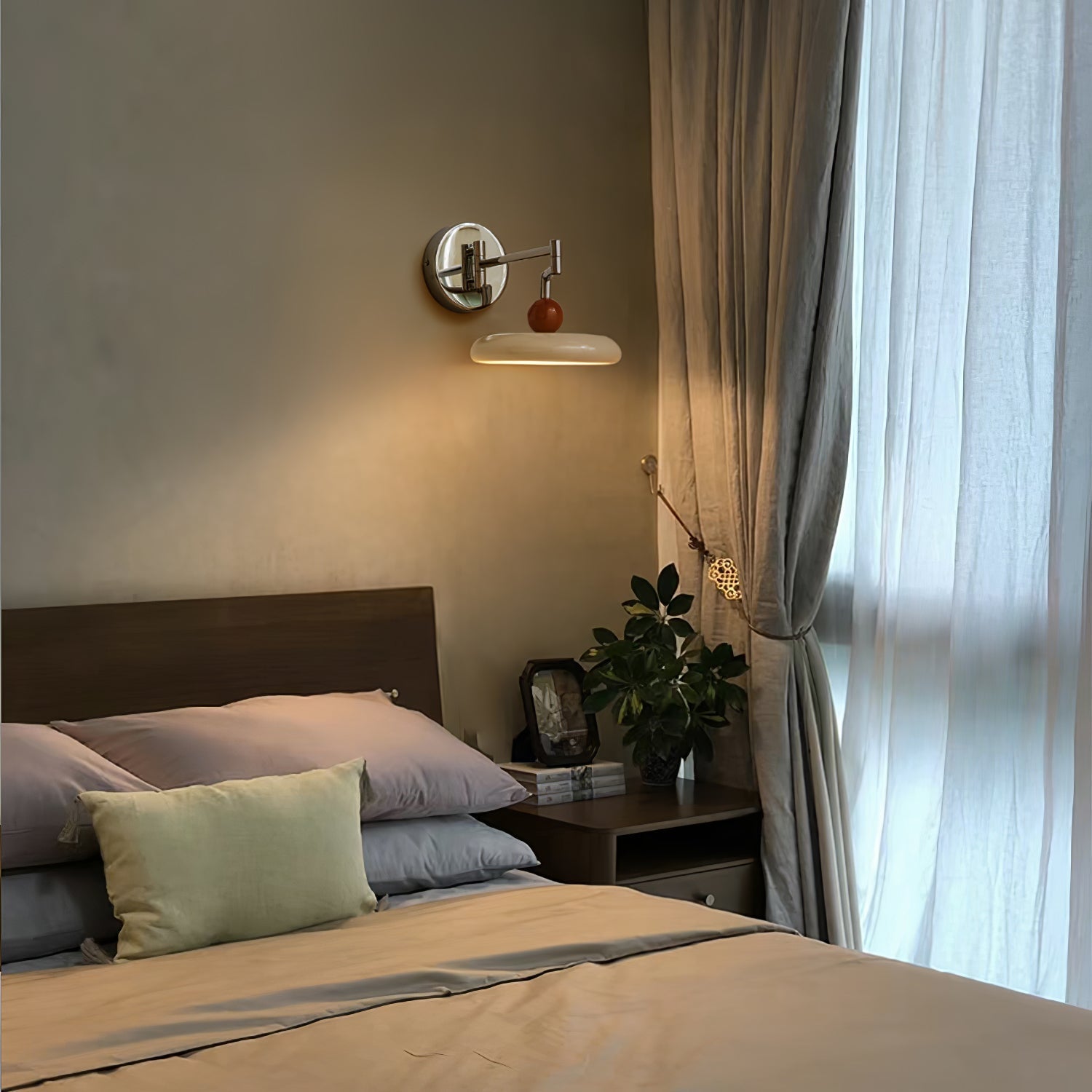 Rixor Vintage Acrylic Wall Lamp-Neutral Decor