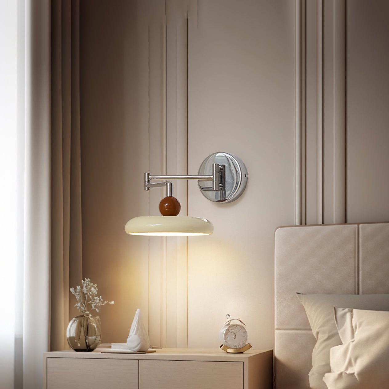 Rixor Vintage Acrylic Wall Lamp-Neutral Decor