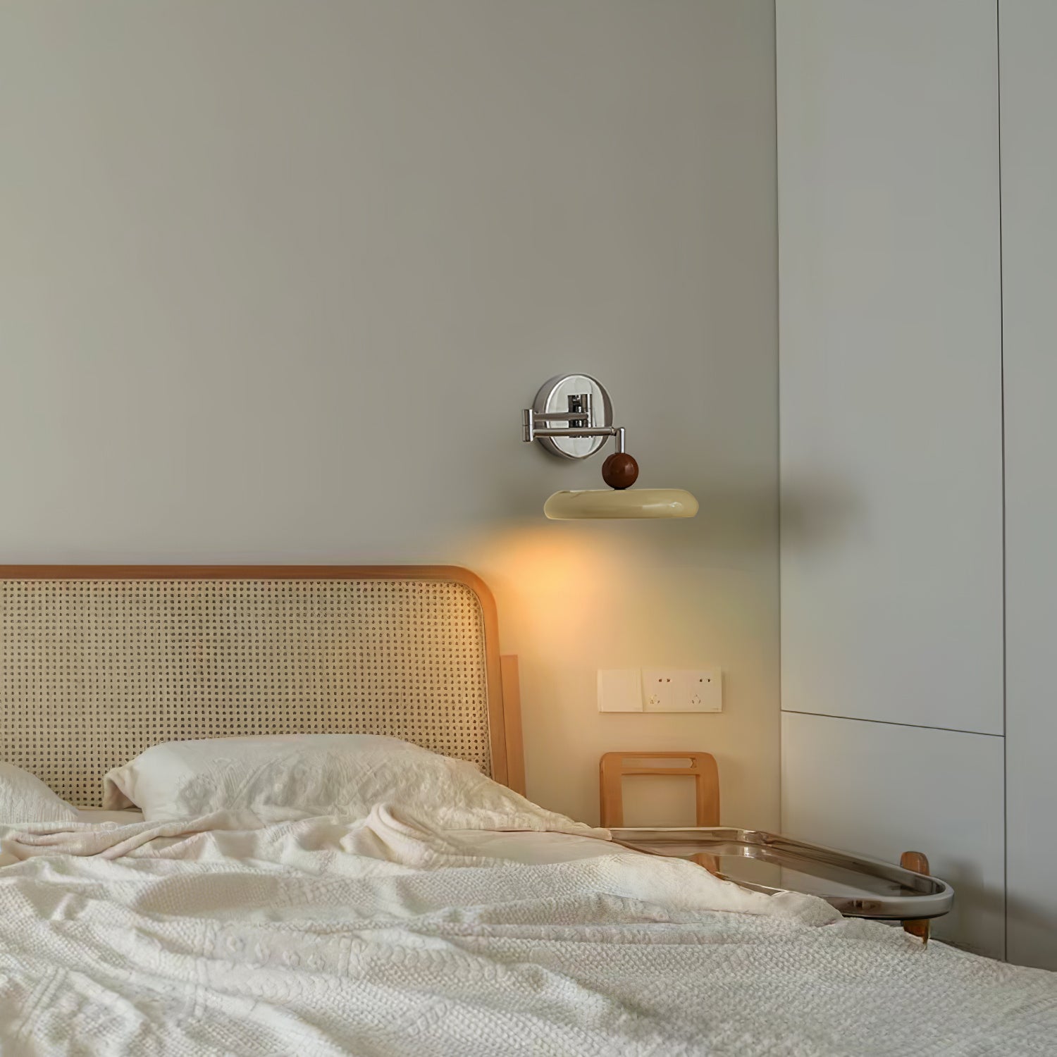 Rixor Vintage Acrylic Wall Lamp-Neutral Decor