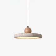 Sola Minimalist Travertine Pendant Light-Neutral Decor