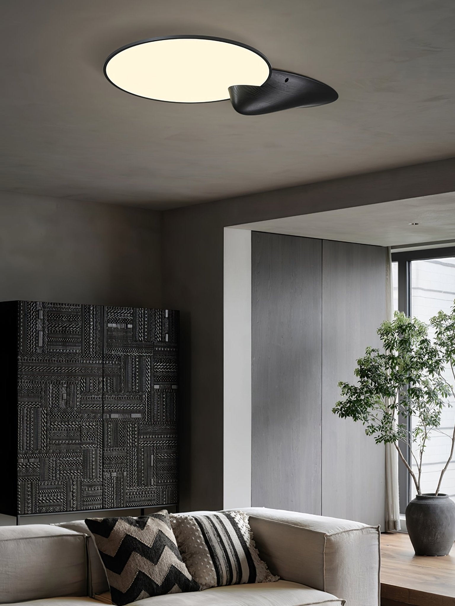 Zovenel Premium Elegance Peak Wood Ceiling Lamp-Neutral Decor