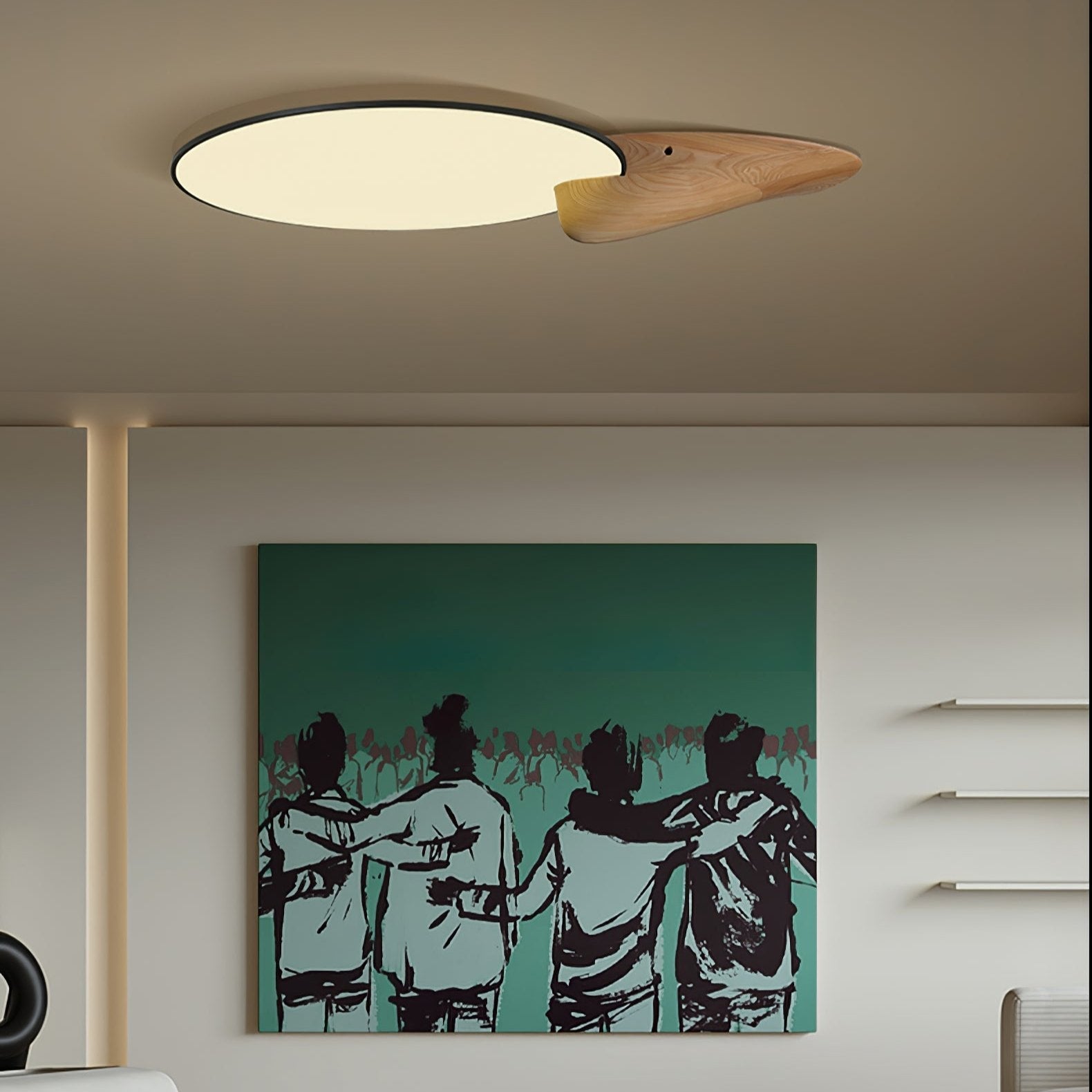 Zovenel Premium Elegance Peak Wood Ceiling Lamp-Neutral Decor