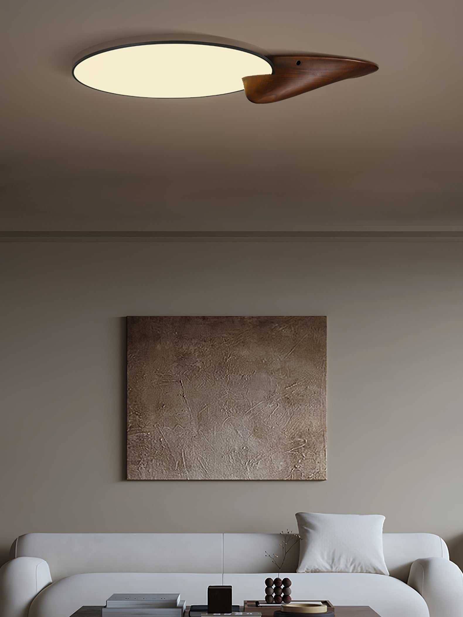Zovenel Premium Elegance Peak Wood Ceiling Lamp-Neutral Decor