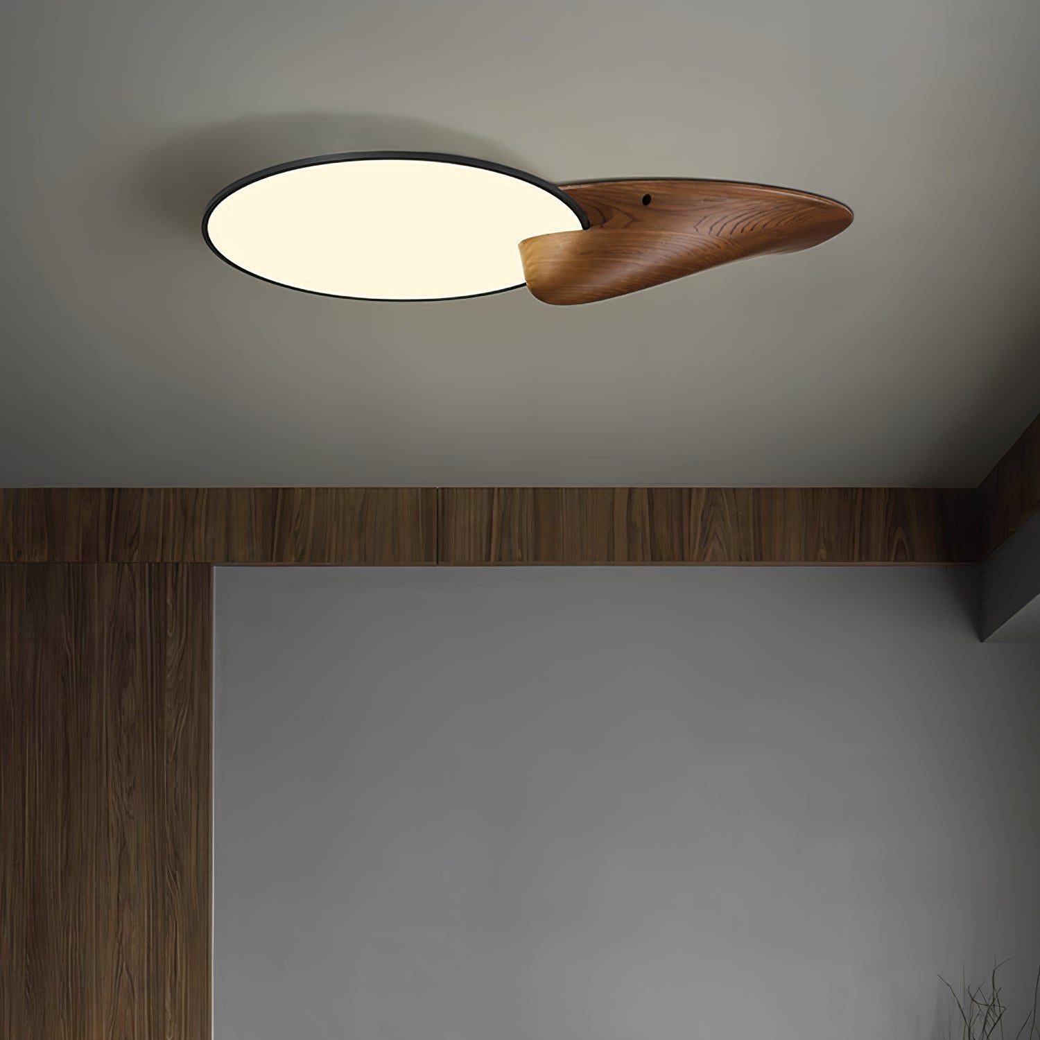 Zovenel Premium Elegance Peak Wood Ceiling Lamp-Neutral Decor
