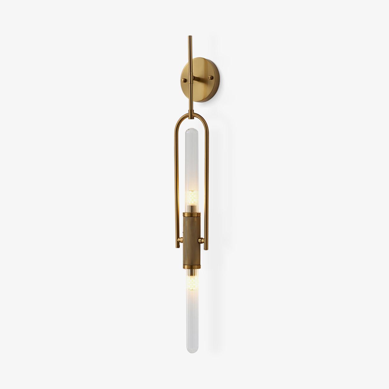 Isvyn Nordic Art Long Arc Glass Wall Lamp-Neutral Decor