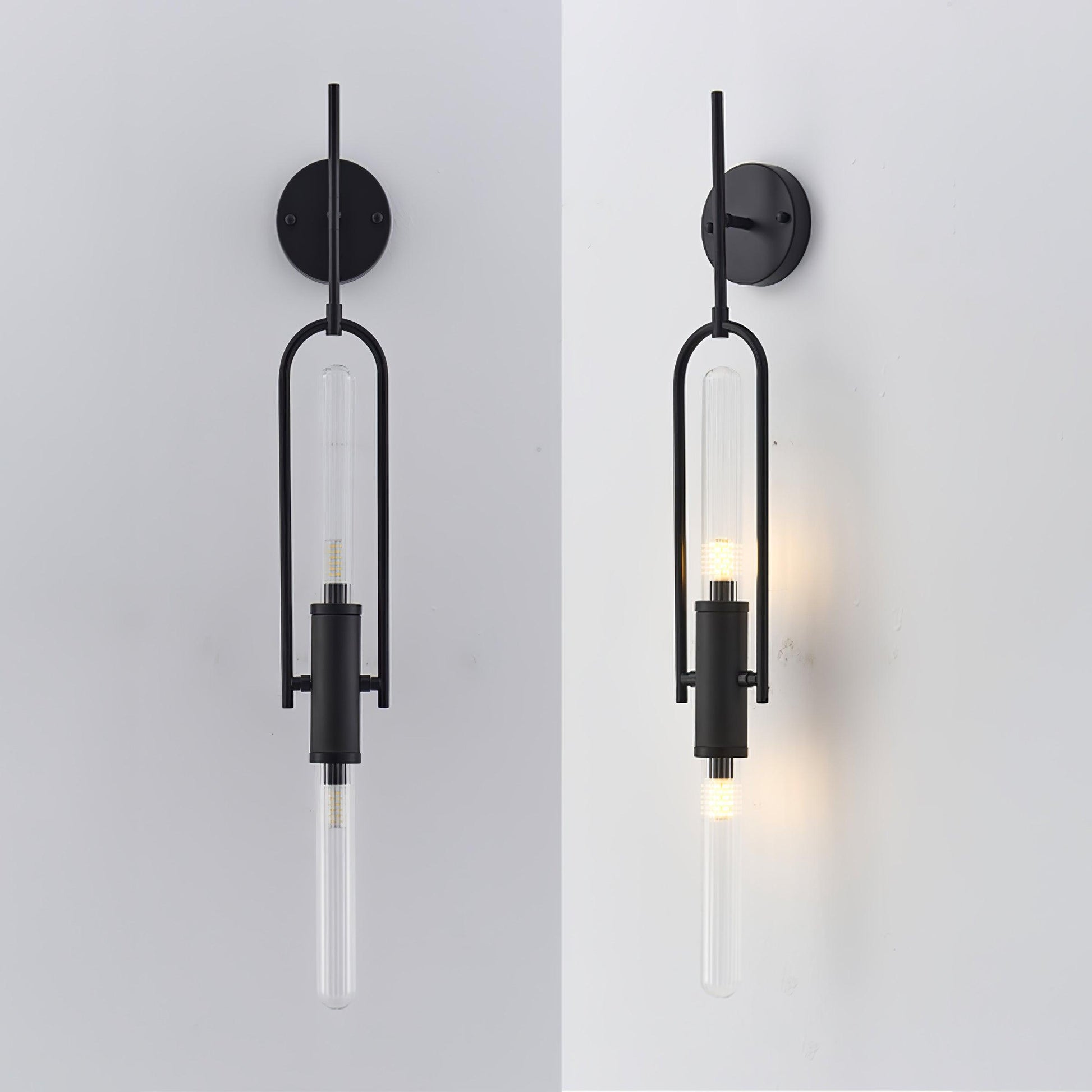 Isvyn Nordic Art Long Arc Glass Wall Lamp-Neutral Decor