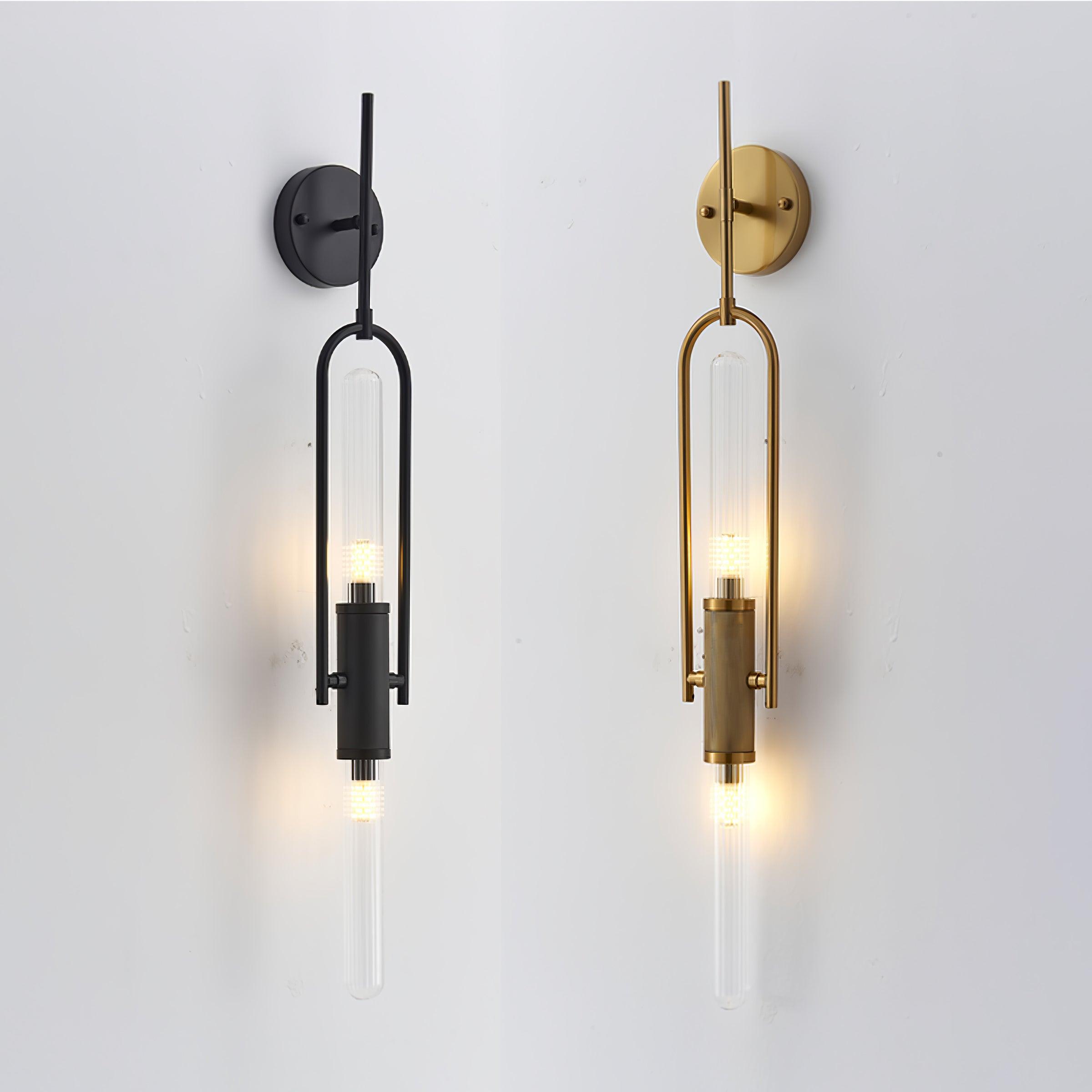Isvyn Nordic Art Long Arc Glass Wall Lamp-Neutral Decor