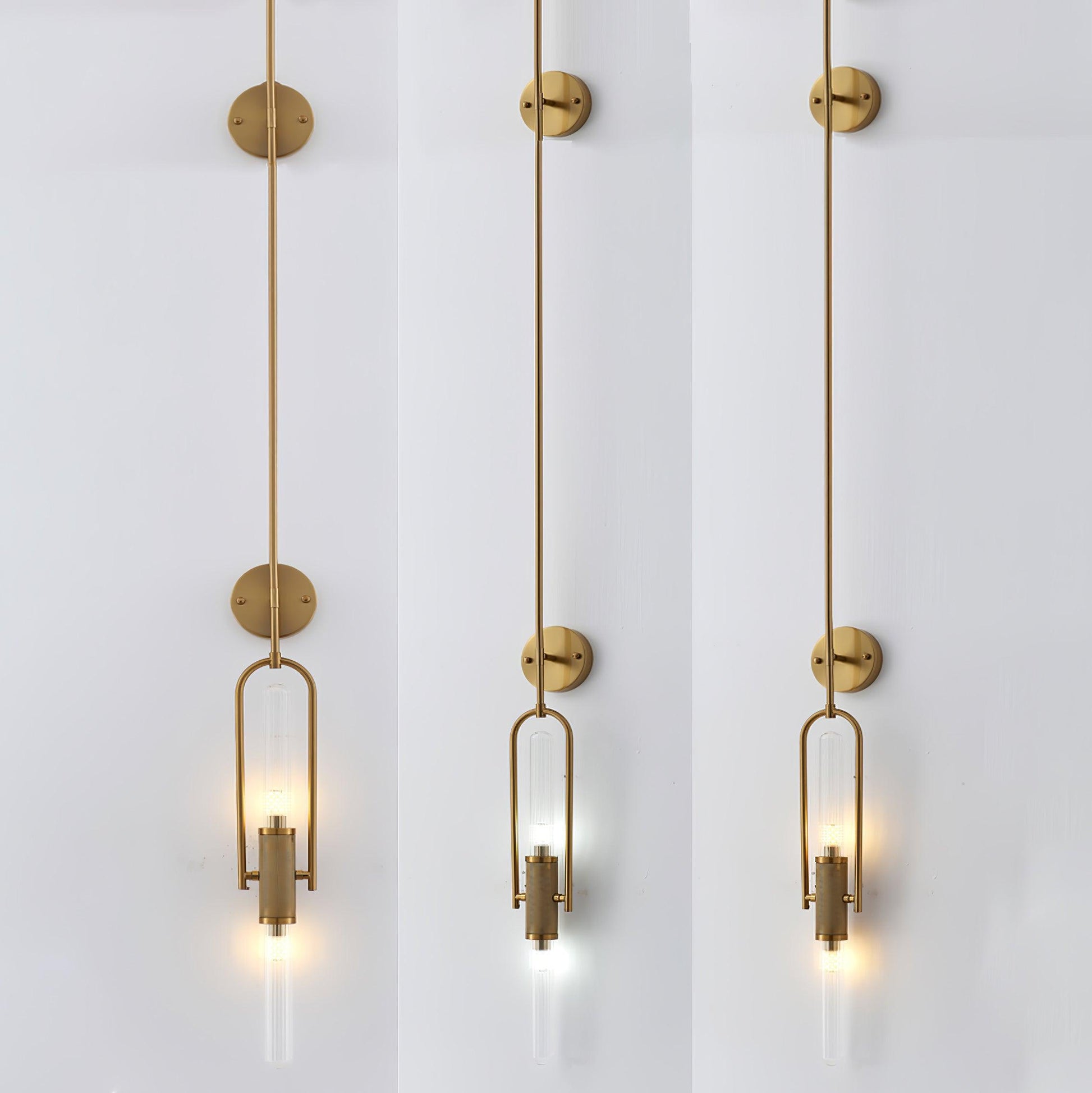 Isvyn Nordic Art Long Arc Glass Wall Lamp-Neutral Decor