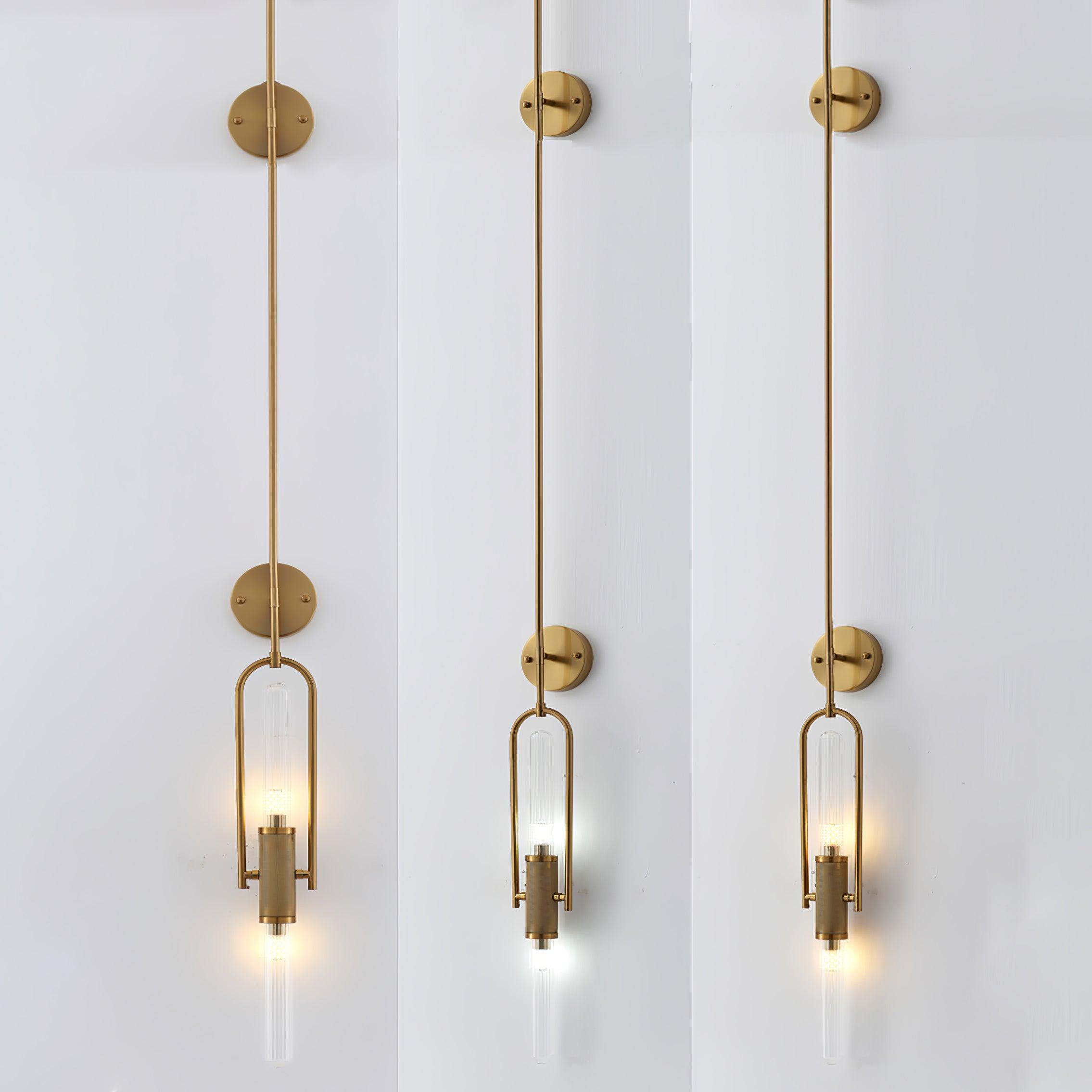 Isvyn Nordic Art Long Arc Glass Wall Lamp-Neutral Decor