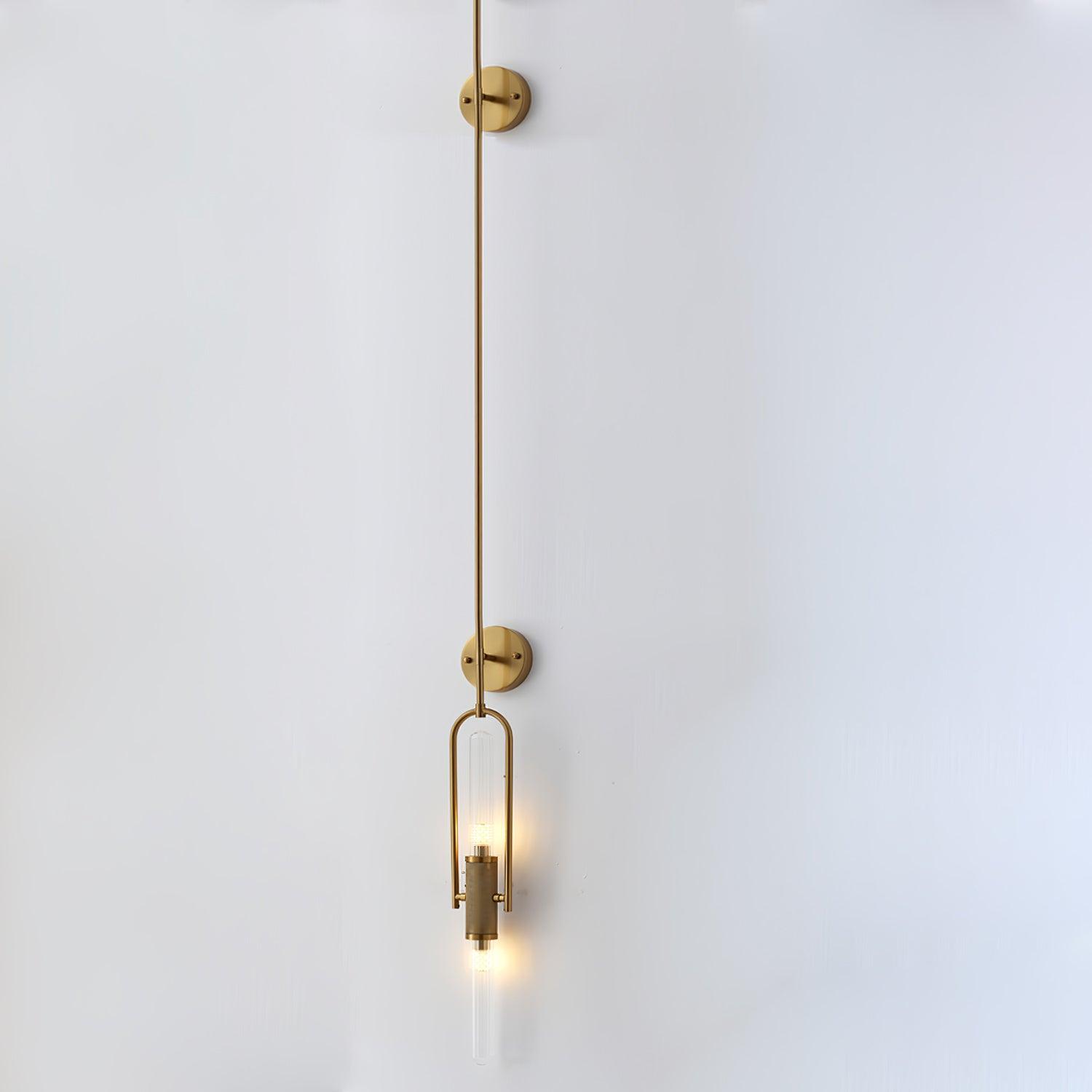 Isvyn Nordic Art Long Arc Glass Wall Lamp-Neutral Decor