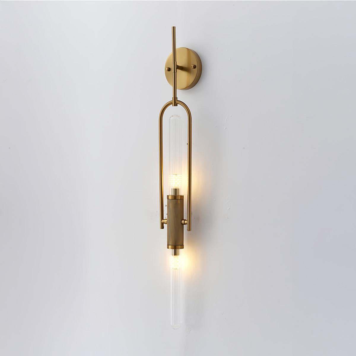 Isvyn Nordic Art Long Arc Glass Wall Lamp-Neutral Decor