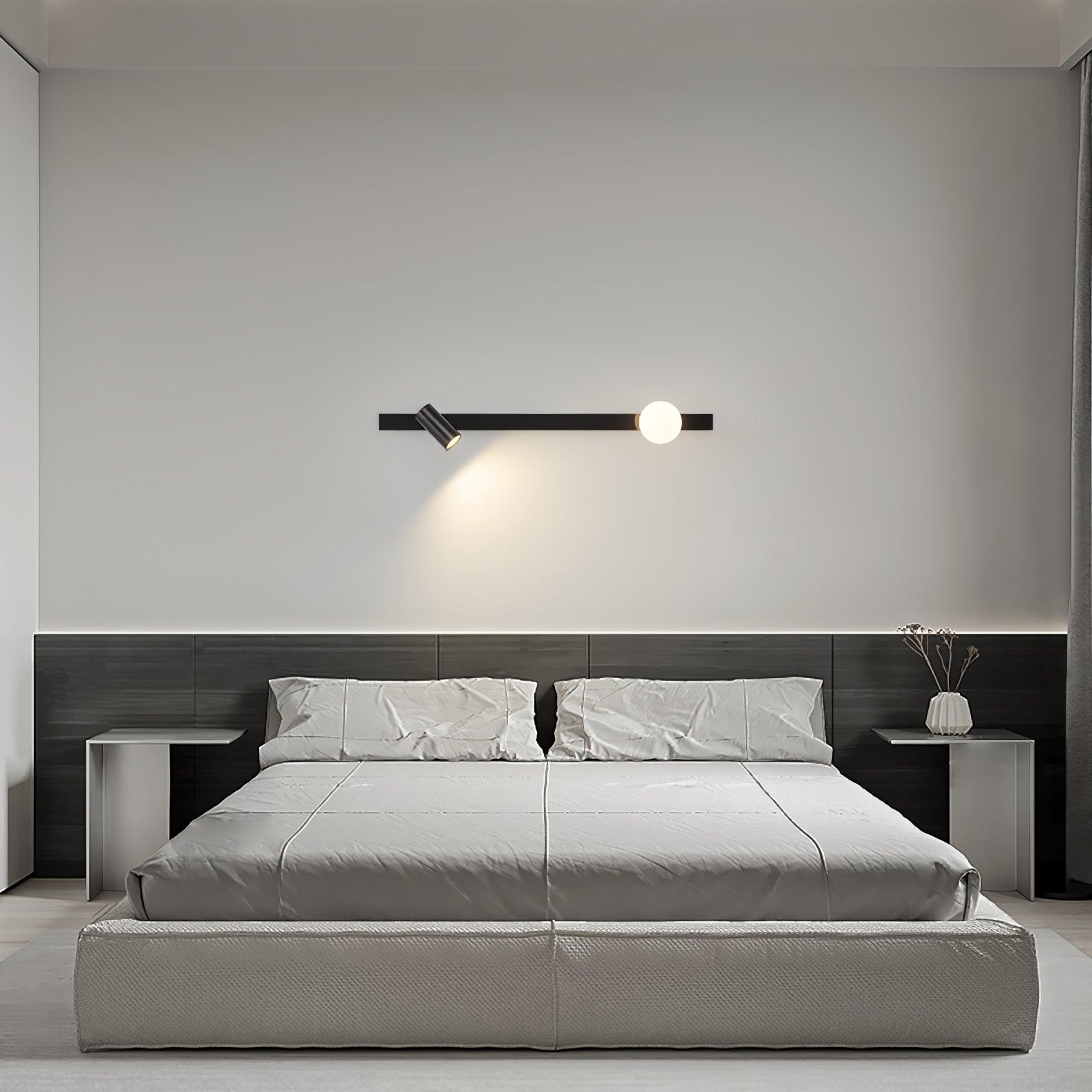 Evlaeiel Long Arm Plug-in Brass Glass Wall Light-Neutral Decor