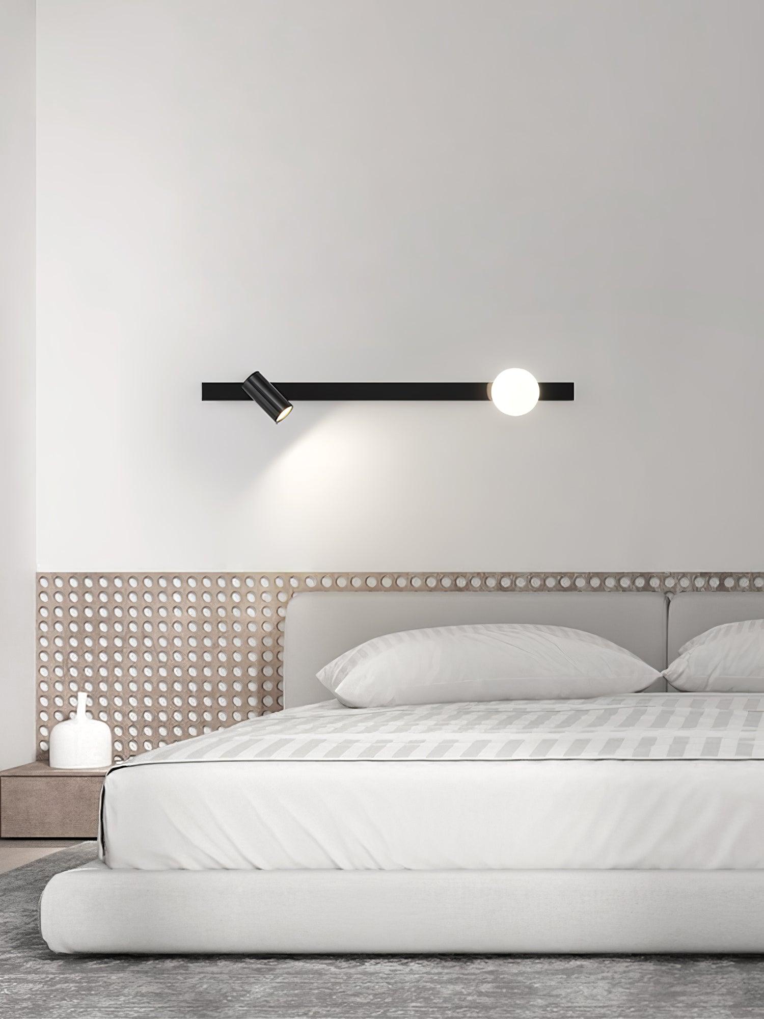 Evlaeiel Long Arm Plug-in Brass Glass Wall Light-Neutral Decor