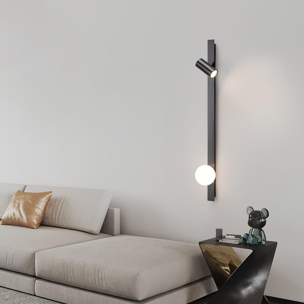 Long Arm Plug-in Wall Light-Neutral Decor