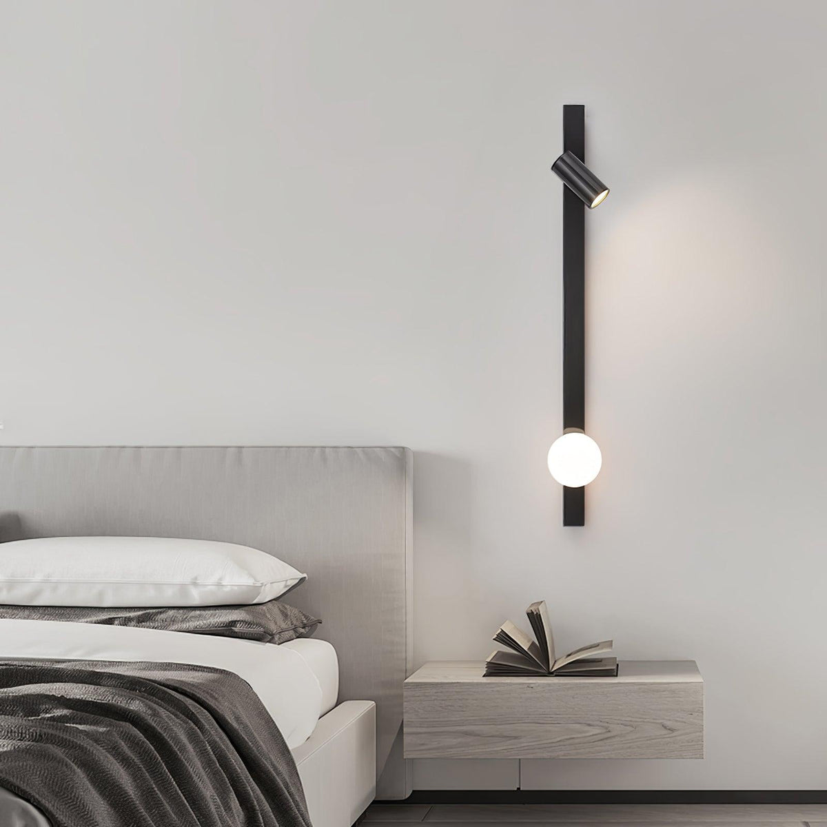 Long Arm Plug-in Wall Light-Neutral Decor