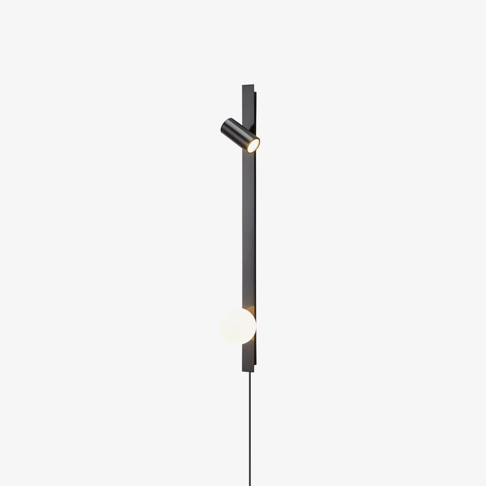 Evlaeiel Long Arm Plug-in Brass Glass Wall Light-Neutral Decor
