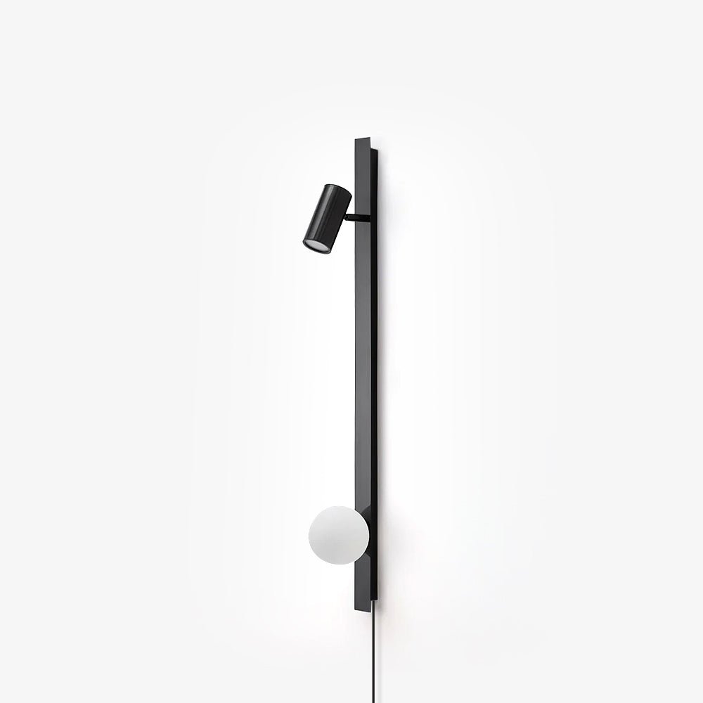 Evlaeiel Long Arm Plug-in Brass Glass Wall Light-Neutral Decor