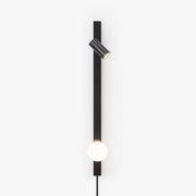 Evlaeiel Long Arm Plug-in Brass Glass Wall Light-Neutral Decor