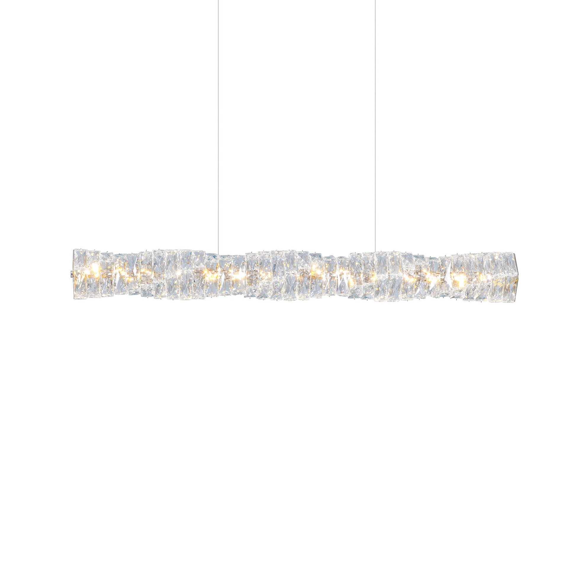 Stream Long Crystal Pendant Lamp-Neutral Decor