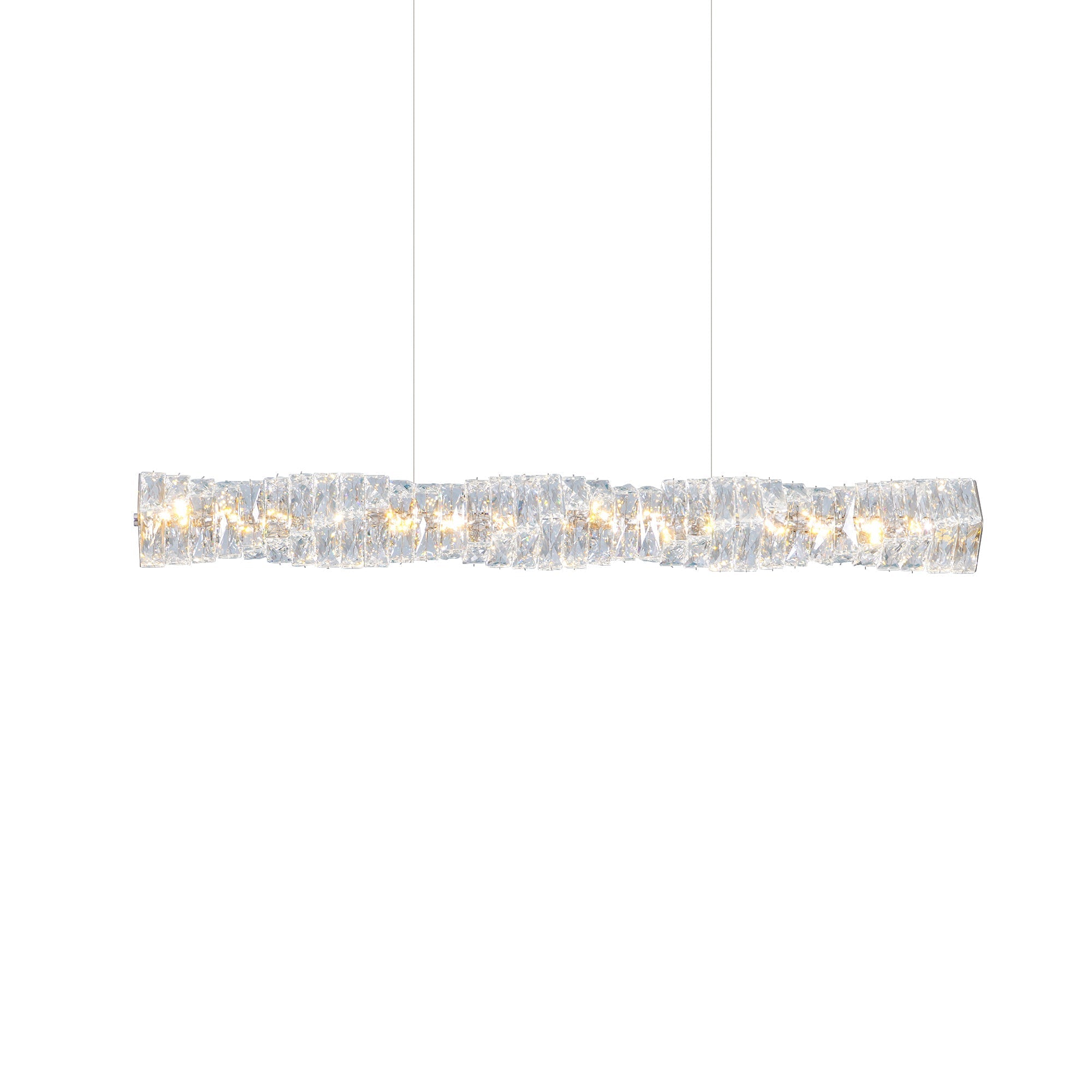 Stream Long Crystal Pendant Lamp-Neutral Decor