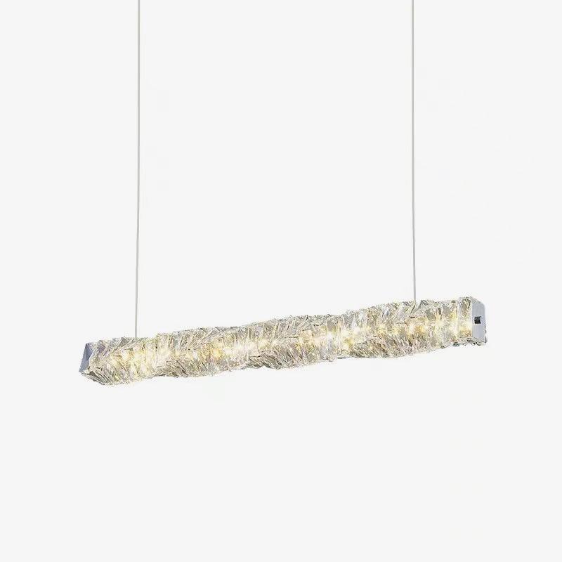 Stream Long Crystal Pendant Lamp-Neutral Decor