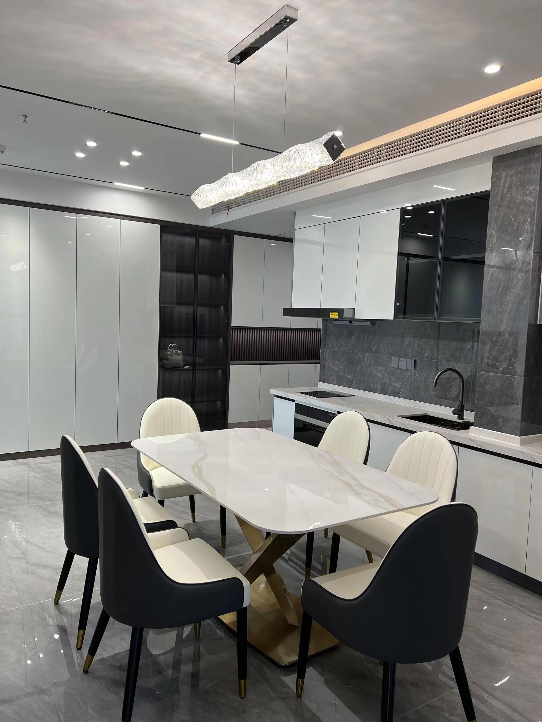 Stream Long Crystal Pendant Lamp-Neutral Decor