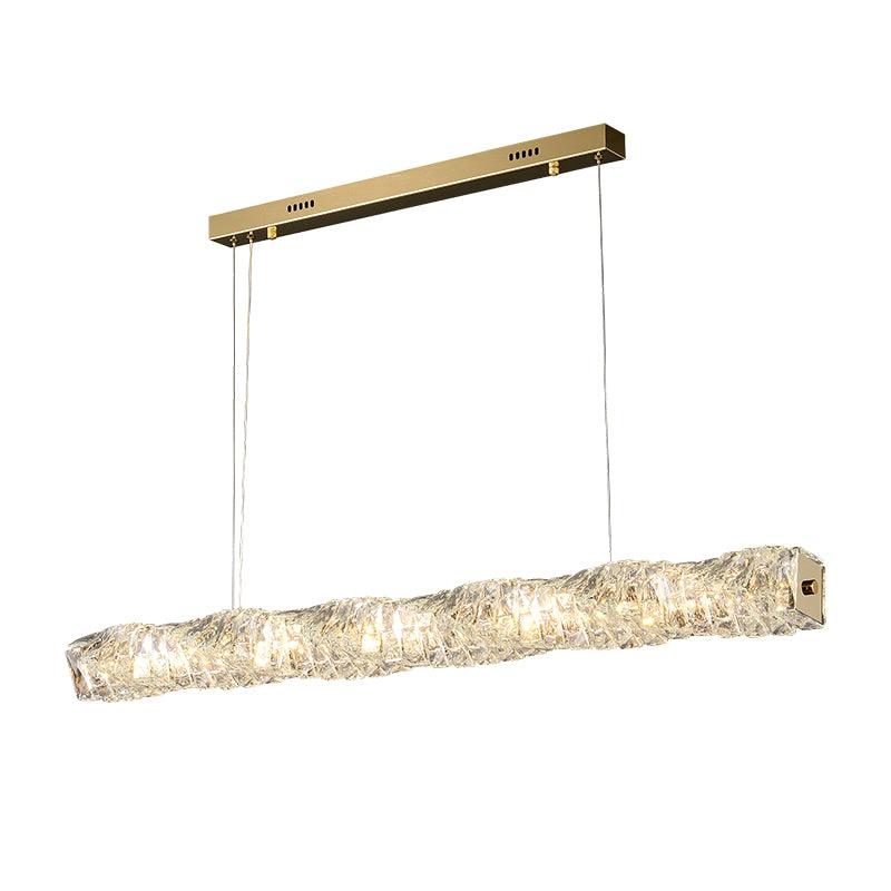 Stream Long Crystal Pendant Lamp-Neutral Decor
