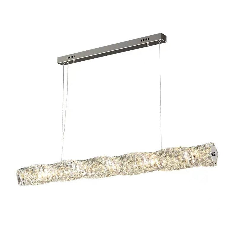 Stream Long Crystal Pendant Lamp-Neutral Decor