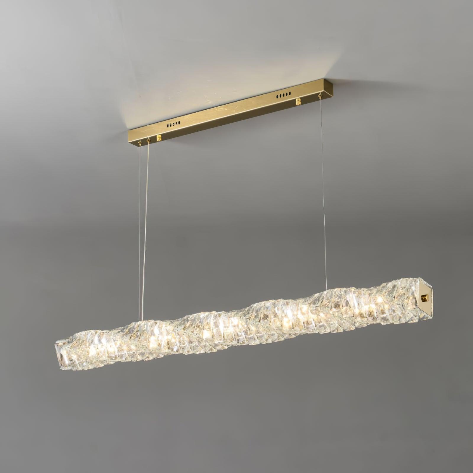 Stream Long Crystal Pendant Lamp-Neutral Decor