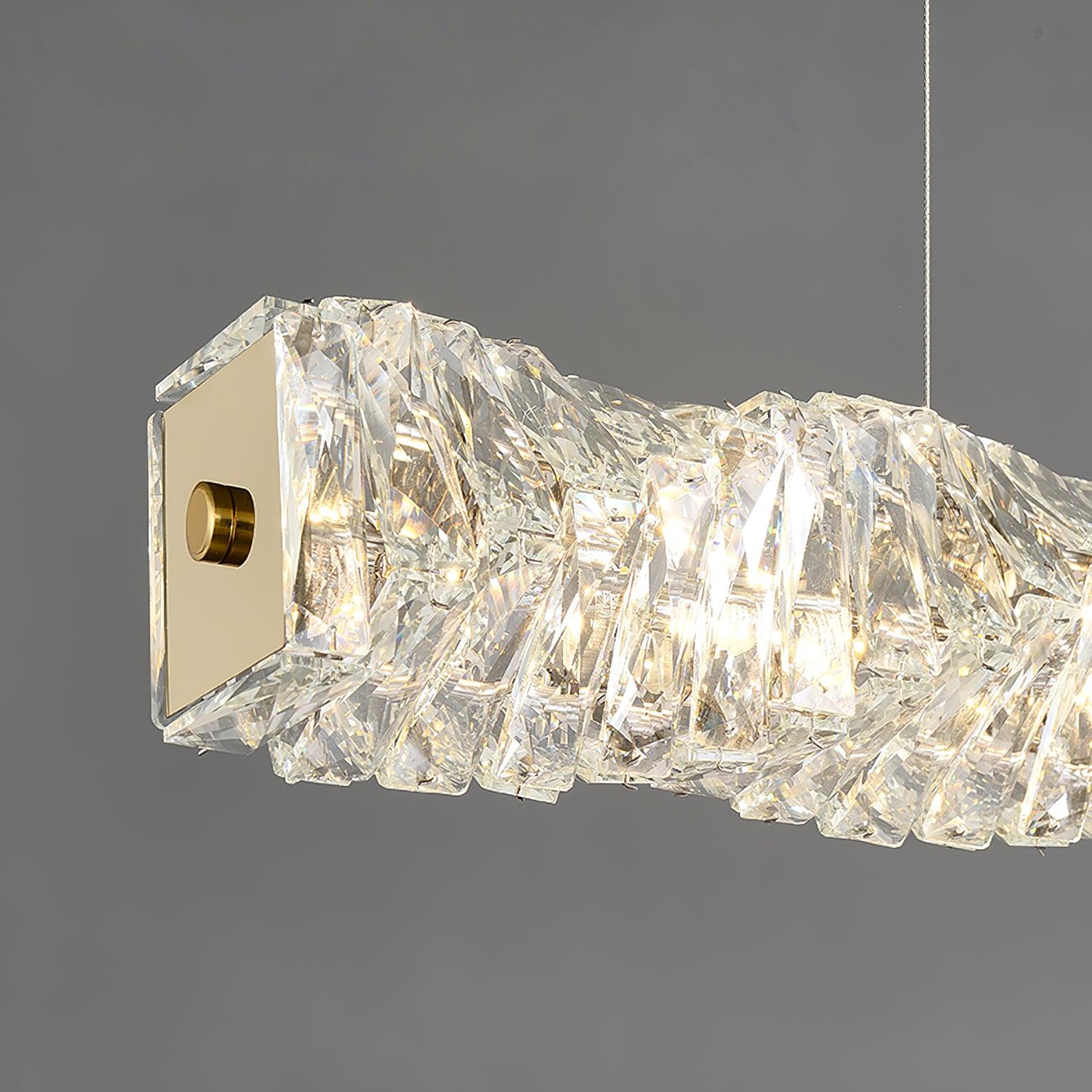 Stream Long Crystal Pendant Lamp-Neutral Decor