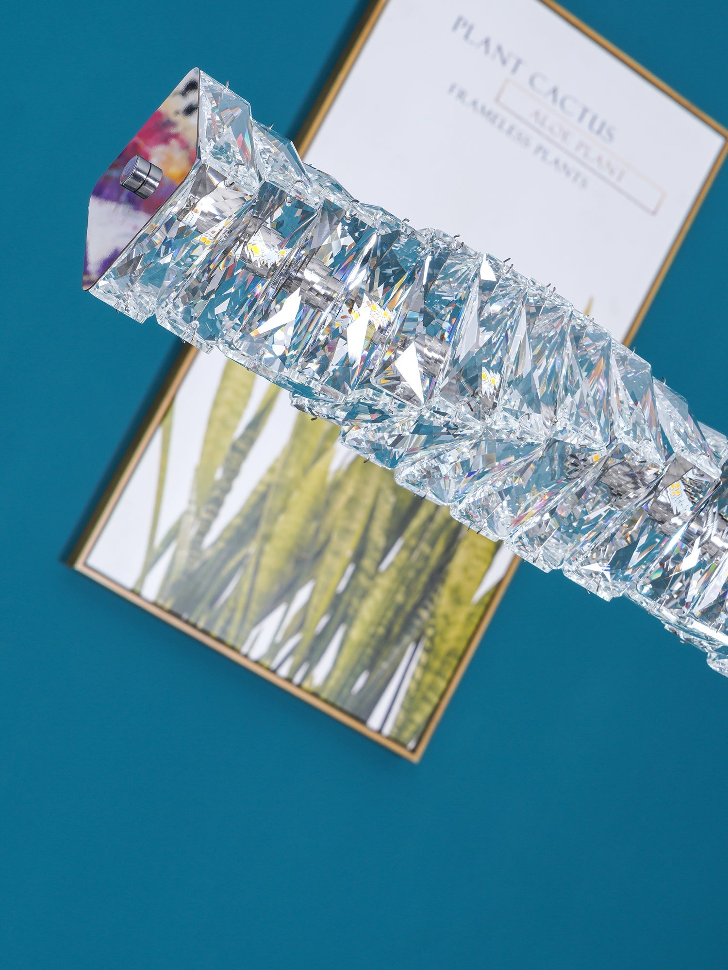 Stream Long Crystal Pendant Lamp-Neutral Decor