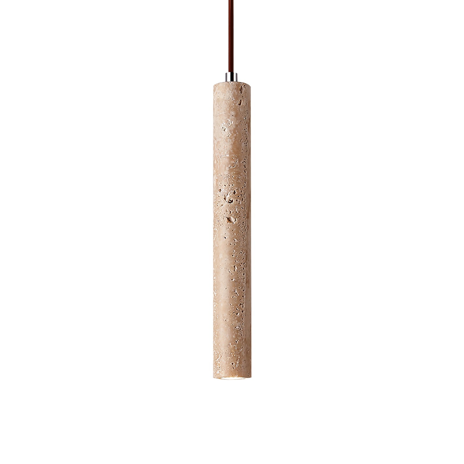 Sular Cylindrical Travertine Pendant Light-Neutral Decor