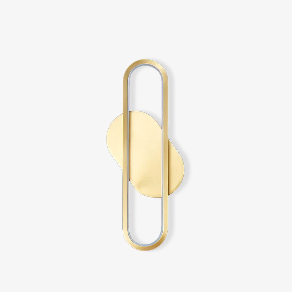 Dhu Classic Long Ova Brass Wall Lamp-Neutral Decor