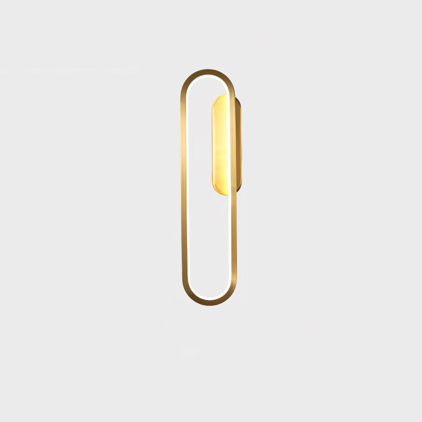 Dhu Classic Long Ova Brass Wall Lamp-Neutral Decor