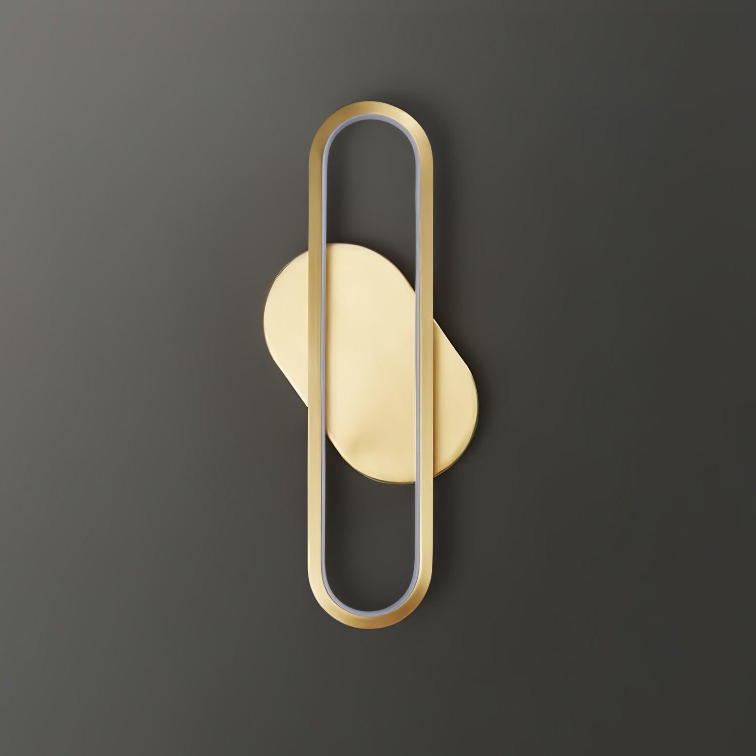 Dhu Classic Long Ova Brass Wall Lamp-Neutral Decor