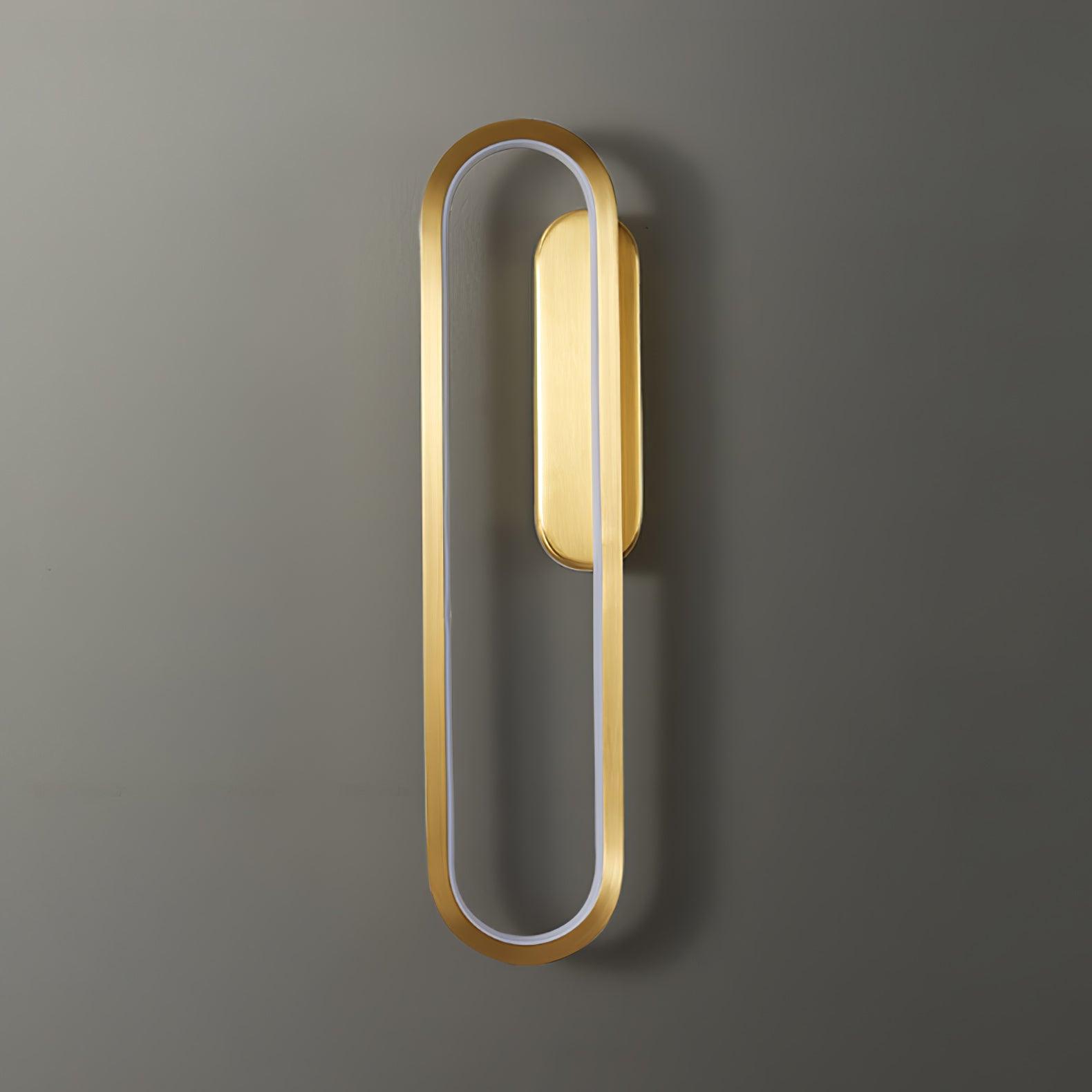 Dhu Classic Long Ova Brass Wall Lamp-Neutral Decor