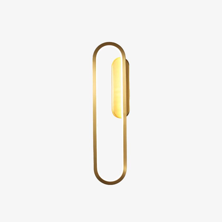 Dhu Classic Long Ova Brass Wall Lamp-Neutral Decor