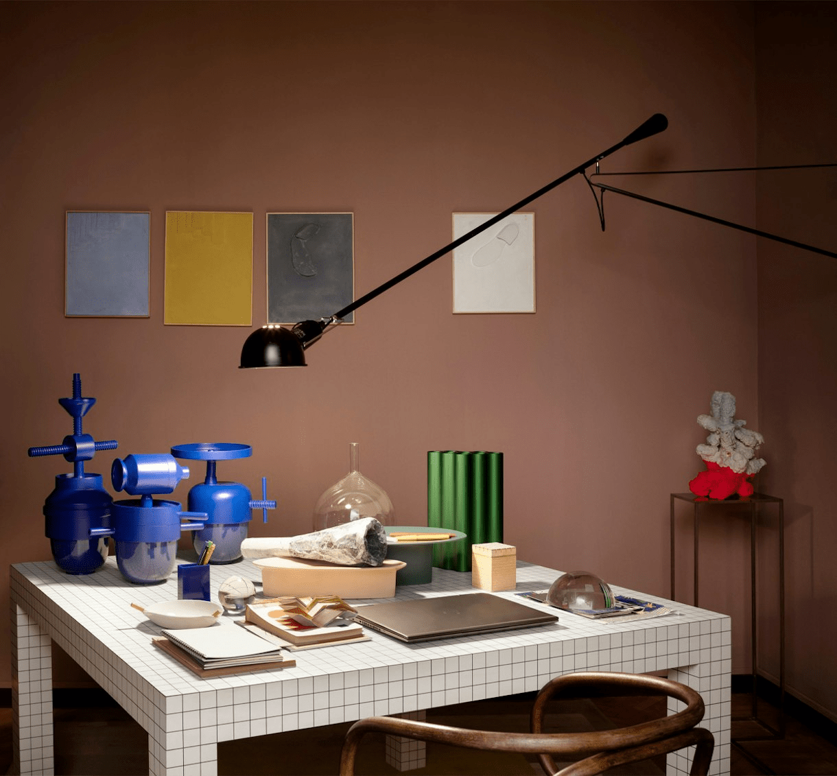 Long Swing Arm Wall Lamp-Neutral Decor