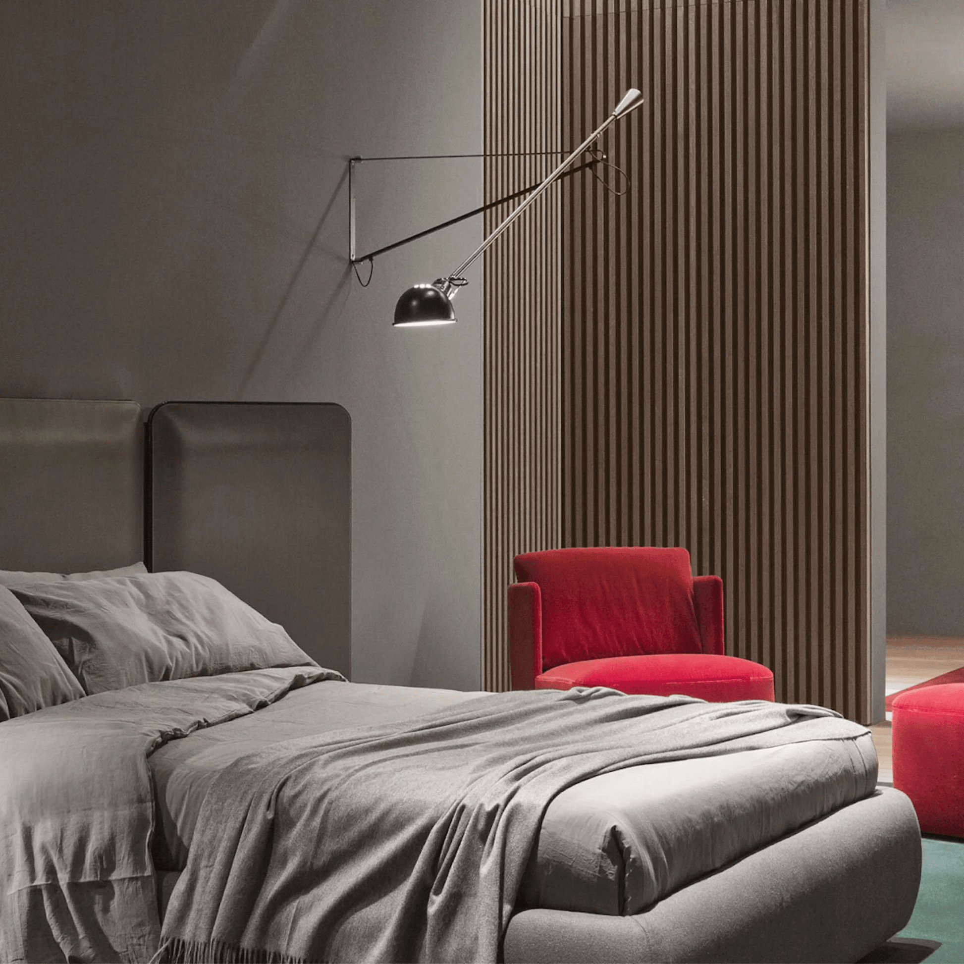 Long Swing Arm Wall Lamp-Neutral Decor
