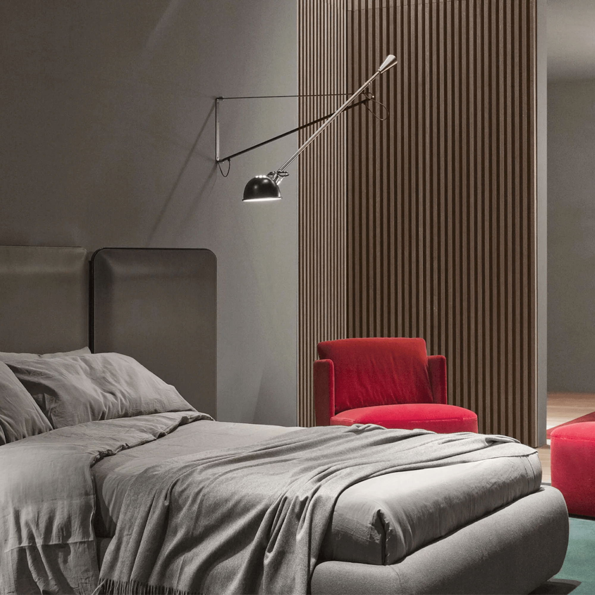 Long Swing Arm Wall Lamp-Neutral Decor