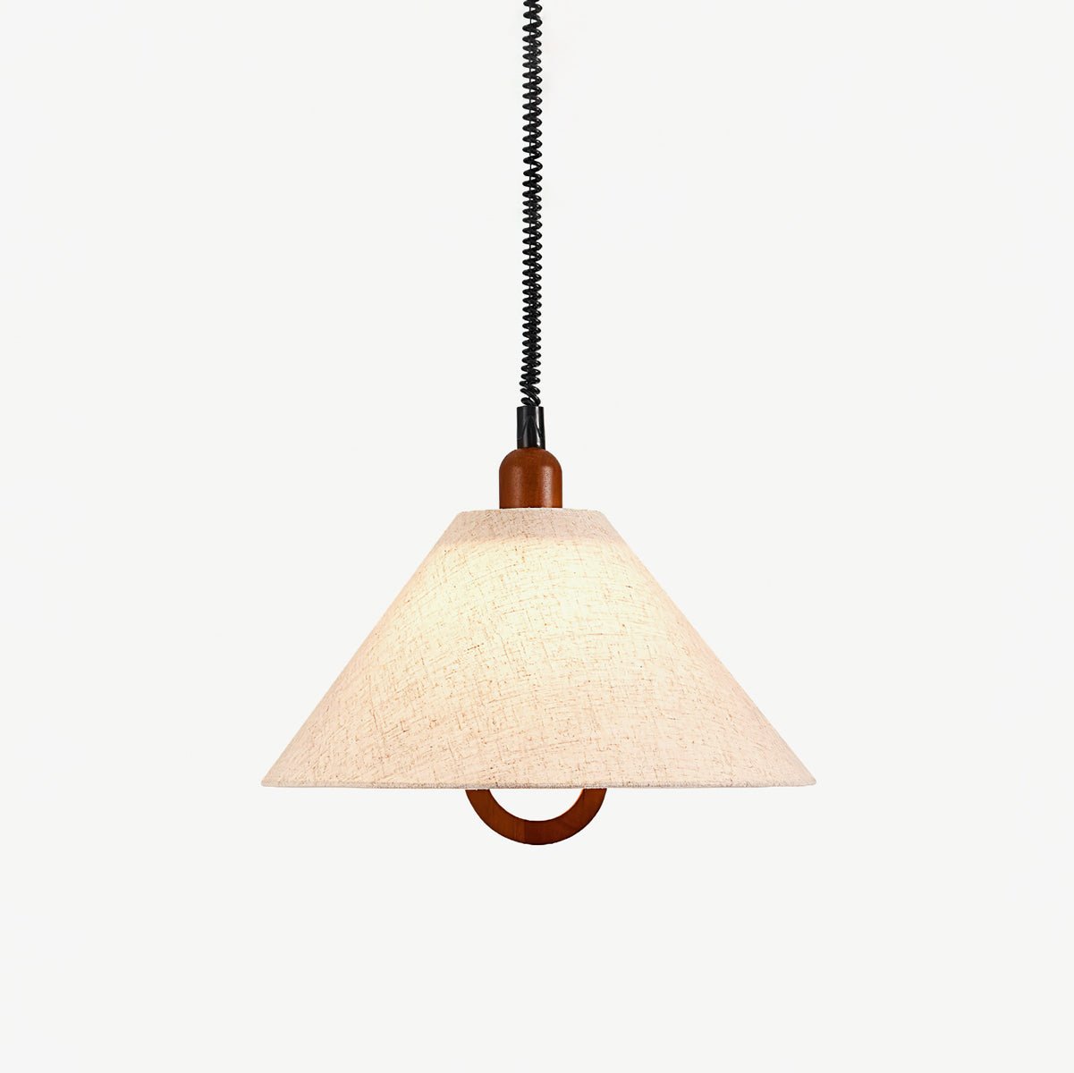 Alcaria Premium Nordic Art Fabric Wood Pendant Lamp-Neutral Decor