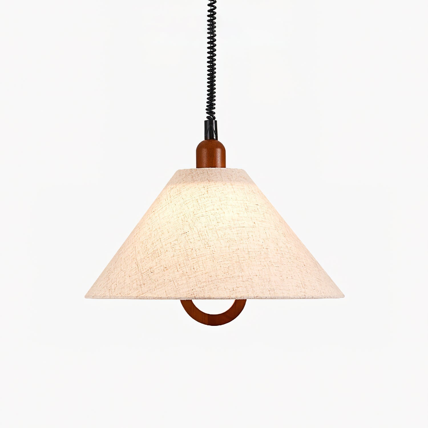 Alcaria Premium Nordic Art Fabric Wood Pendant Lamp-Neutral Decor