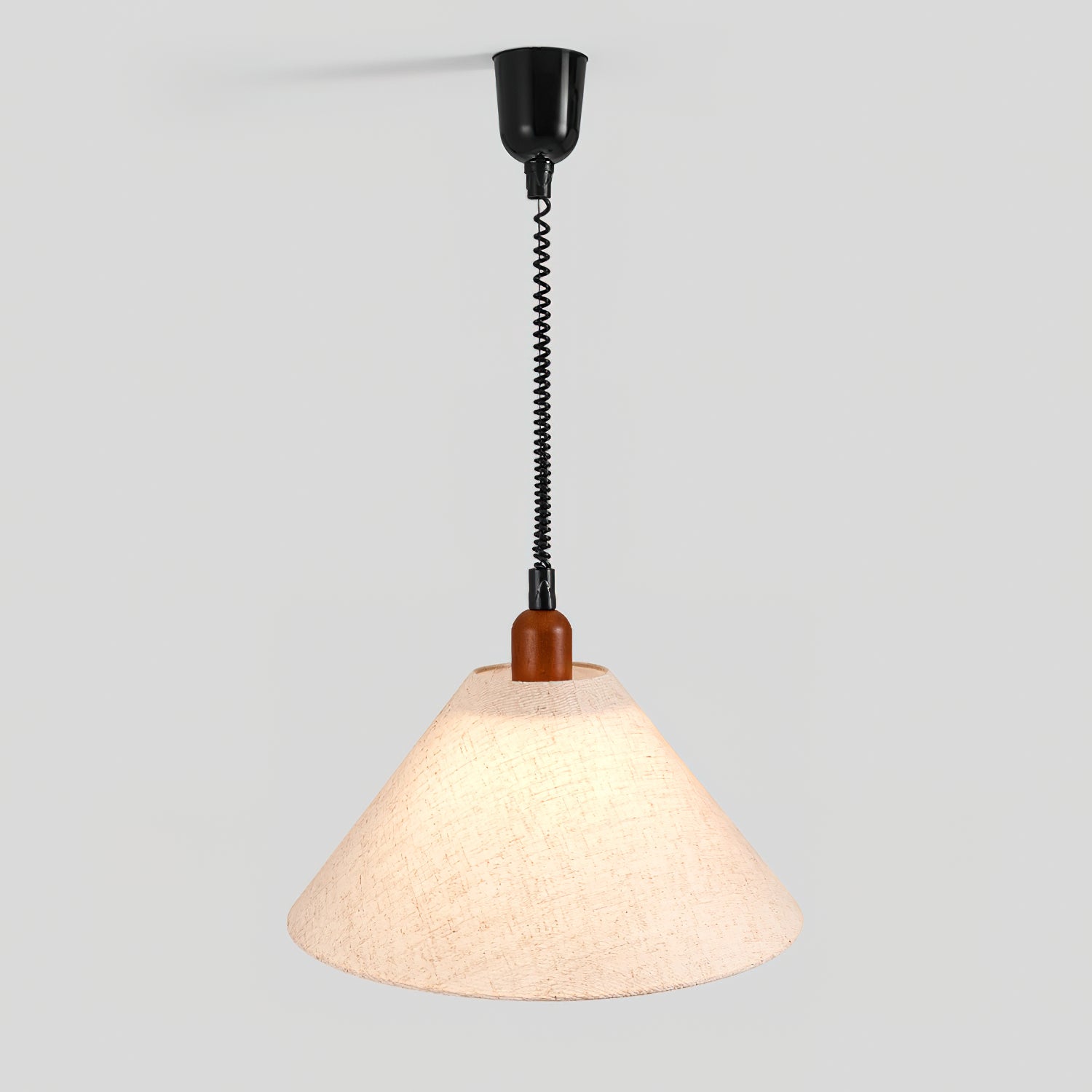 Alcaria Premium Nordic Art Fabric Wood Pendant Lamp-Neutral Decor